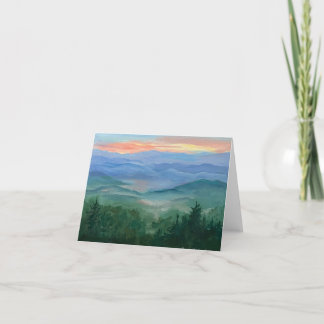 Note Card with Painting of Moutains