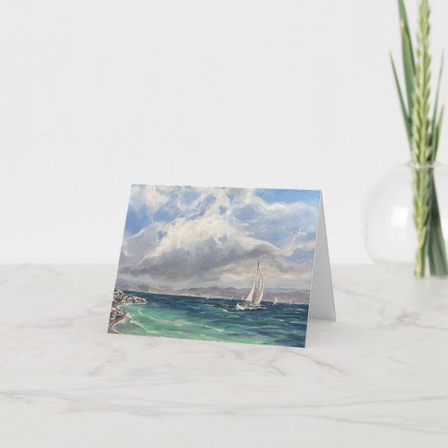 Note Card with Sailboat (Front)