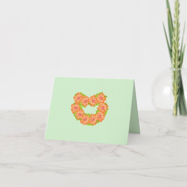 Note Cards : Heart's Of Daisies  (Front)