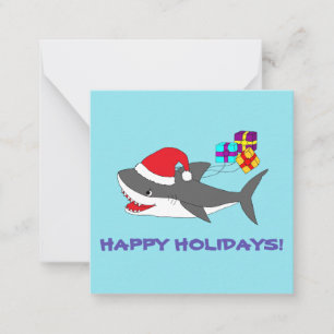 Note cards with a cute holiday shark
