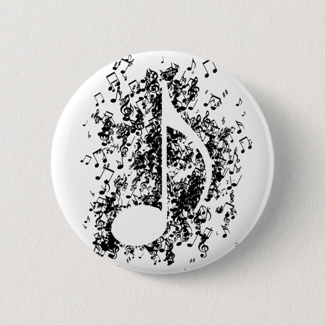 Note Explosion 6 Cm Round Badge (Front)