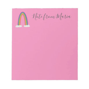 Note From - Personalised Pink Notepad
