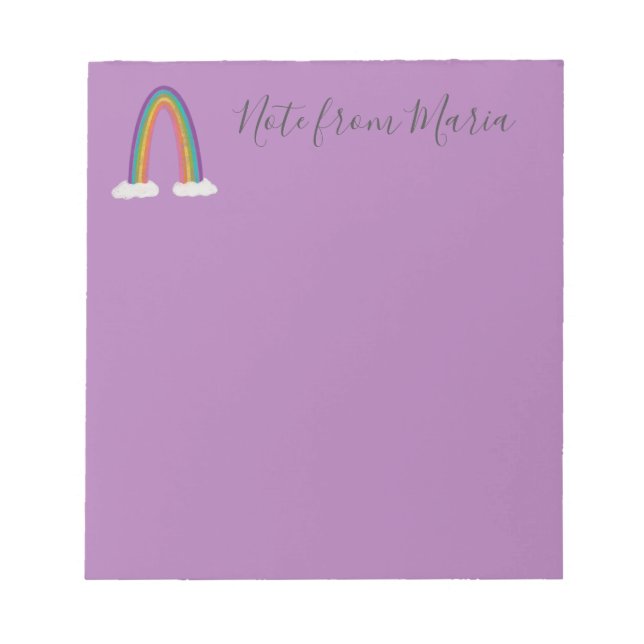 Note From - Personalised Purple Notepad  (Front)
