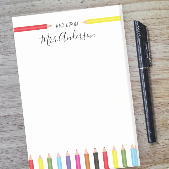 Note from the Teacher Rainbow Pencils (Rainbow Note from the Teacher Appreciation Gift)