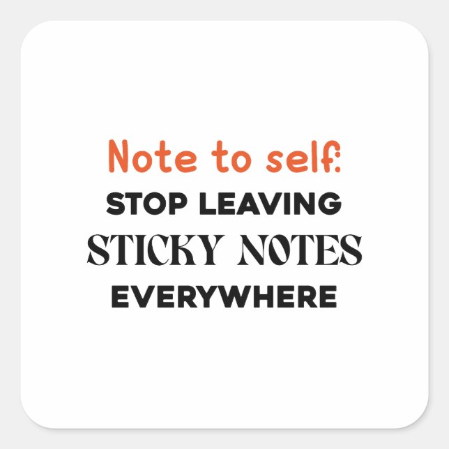 Note Meme Square Sticker (Front)