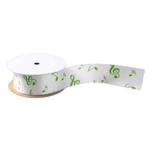 note,music,colour, colourful + pattern, house satin ribbon