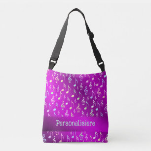 note, music, metal, sheet music, band, clef, cross crossbody bag