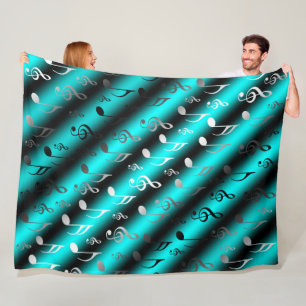 note, music, metal, sheet music, band, clef, fleece blanket