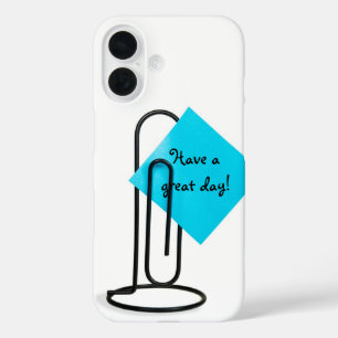 Note On Giant Paper Clip iPhone 16 Case