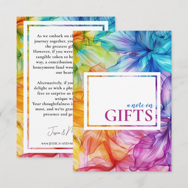 Note on GIFTS card Ethereal Bloom (Front/Back)