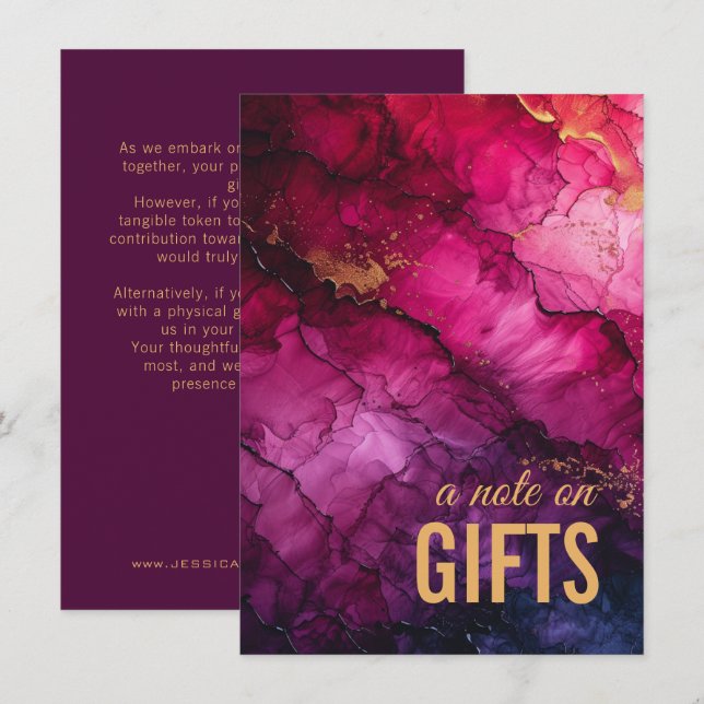 Note on GIFTS Celestial Elegance Marble  Enclosure Card (Front/Back)
