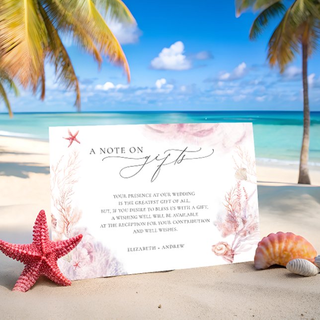 Note On Gifts Underwater Wedding Wishing Well Enclosure Card (Creator Uploaded)