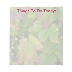Note Pad--Leaves To Do