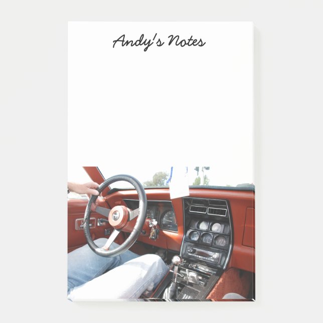 Note Pad with 1981 Corvette Car Interior (Front)