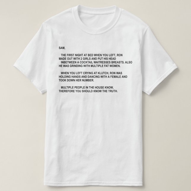 Note T-Shirt (Design Front)