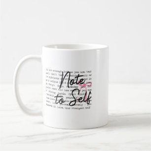 Note To Self Coquette Mental Health School Counsel Coffee Mug