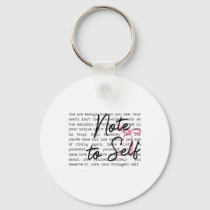 Note To Self Coquette Mental Health School Counsel Key Ring