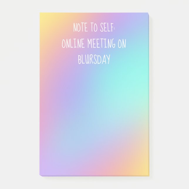 "Note to Self" Funny Colourful Post-it Notes (Front)