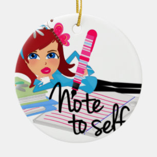 Note To Self Teen Ceramic Ornament