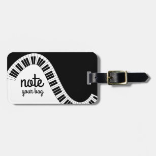 Note Your Bag Musical Piano Keyboard Luggage Tag
