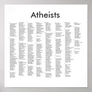 noteable atheists, Atheists Poster
