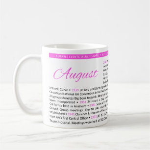 Noteable Events in AA History Mug - August