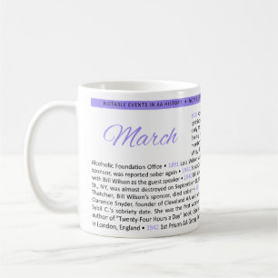 Noteable Events in AA History Mug - March