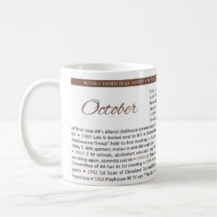 Noteable Events in AA History Mug - October