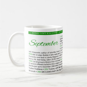 Noteable Events in AA History Mug - September