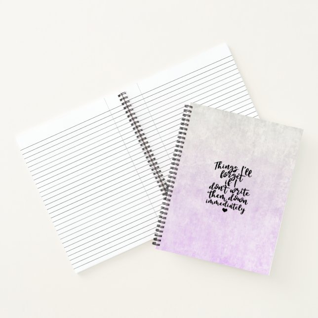 Notebook (21,6 x 28cm) - Thing's I'll Forget (Inside)
