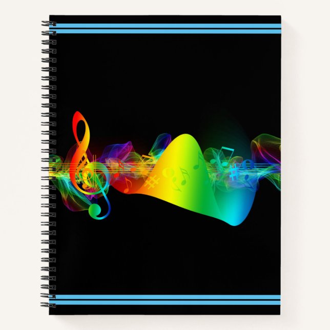 Notebook-Abstract Art Music Print Notebook (Front)
