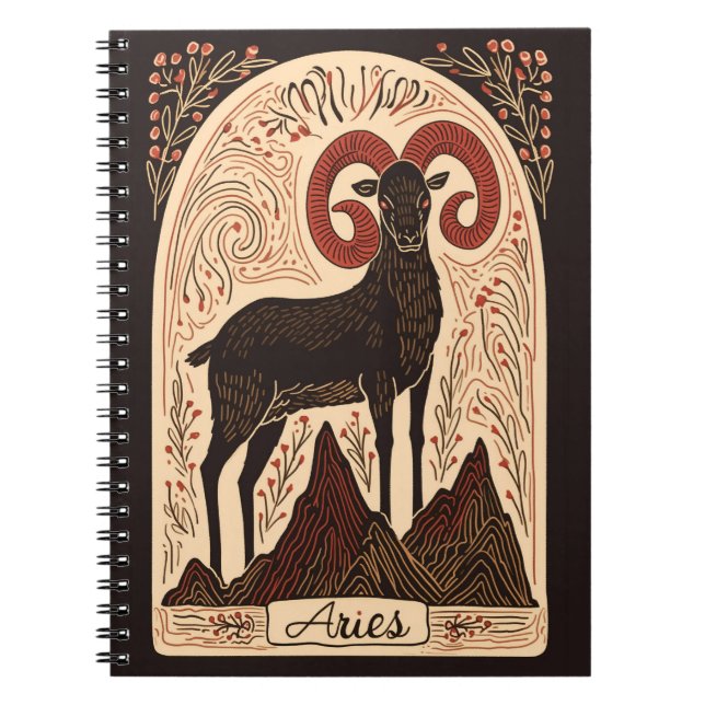 Notebook Aries Celestial Zodiac Art (Front)