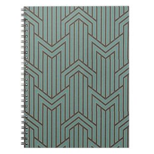 Notebook - Art Deco Black & Green
