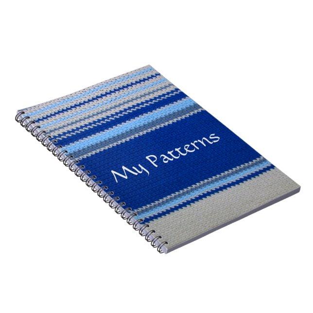 Notebook - Blue and White Stripes (Right Side)