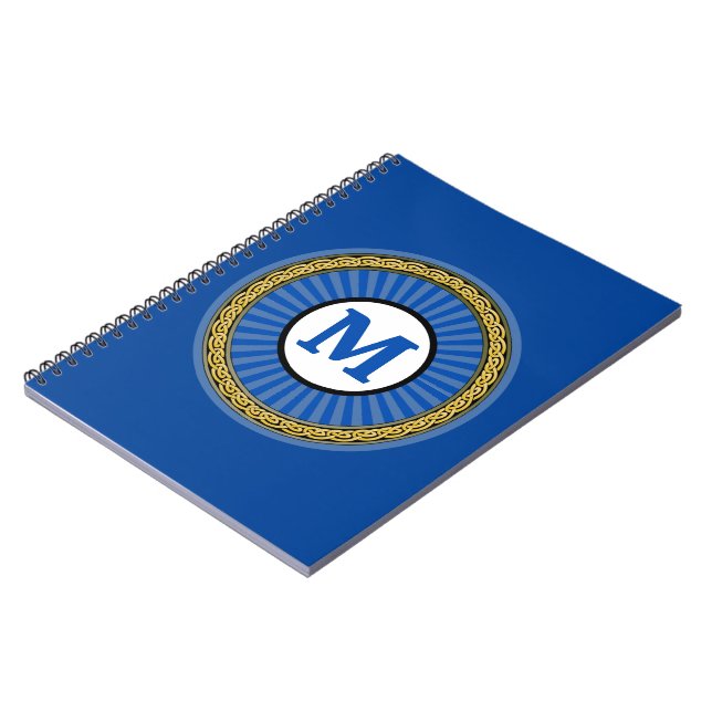 Notebook -  Blue - Personalised - Add Initial (Left Side)