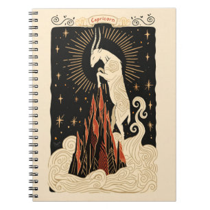 Notebook Capricorn Celestial Zodiac Art
