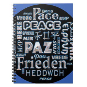 Notebook chrome text peace multi languages