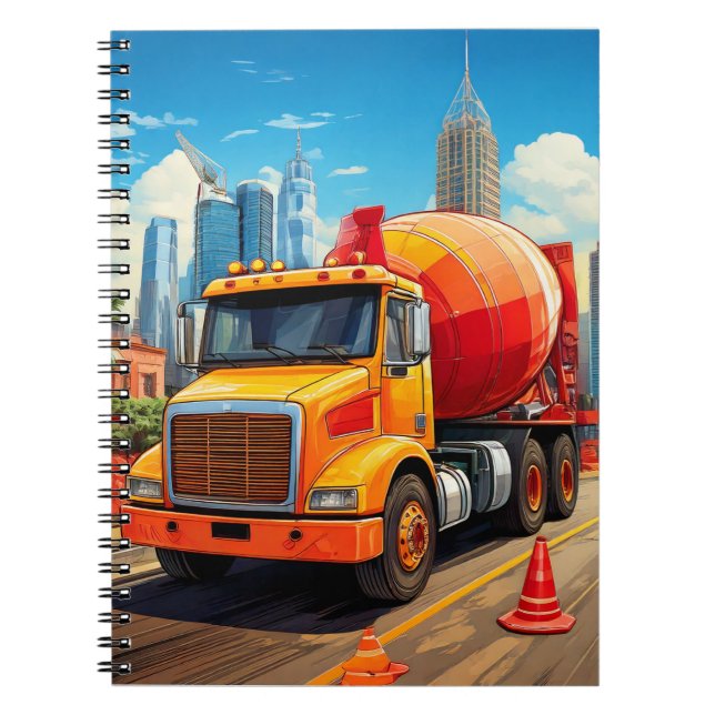 Notebook - concrete mixer truck (Front)