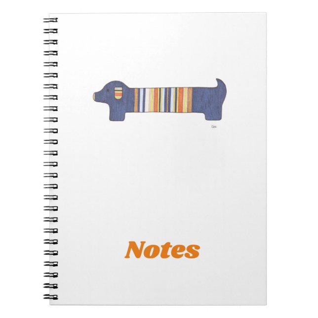 Notebook - Dachshund #1 - Erin Brie Art (Front)