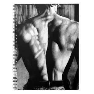 Notebook For Him Masculine Elegant Bodybuilder Art