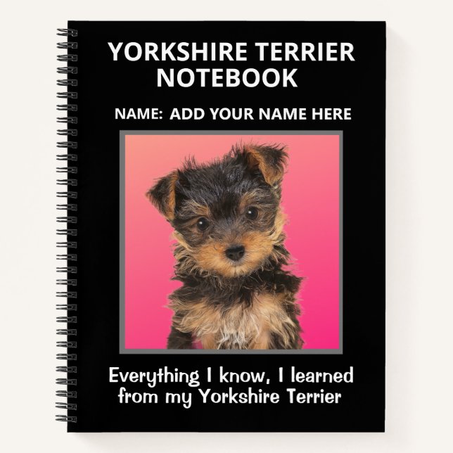 Notebook for Lovers of Yorkshire Terriers (Front)