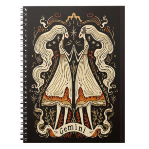Notebook Gemini Celestial Zodiac Art
