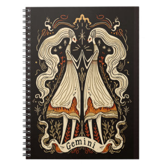 Notebook Gemini Celestial Zodiac Art