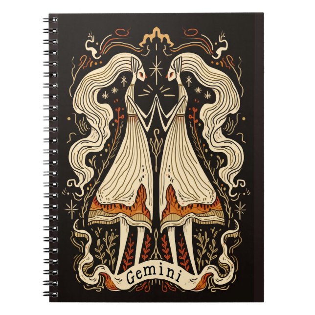 Notebook Gemini Celestial Zodiac Art (Front)