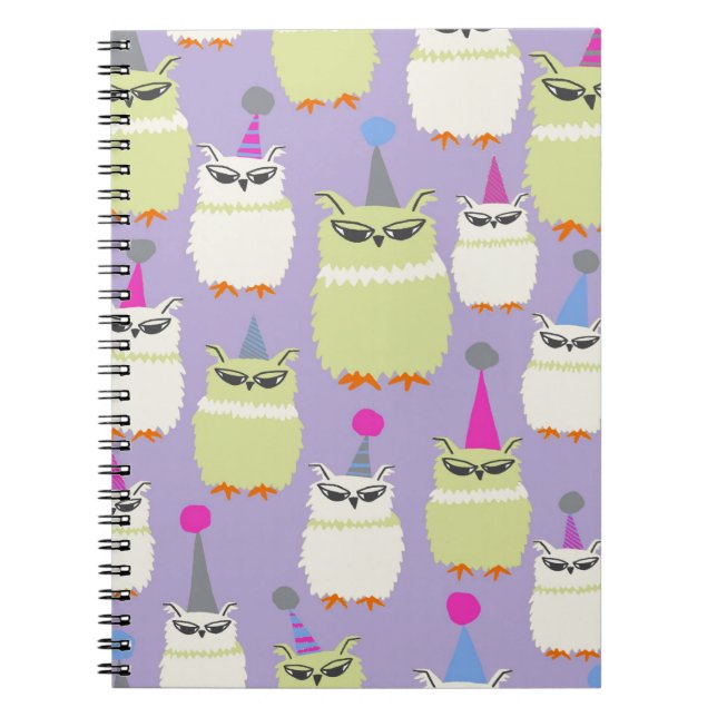 Notebook- Grape Screech Owls! Notebook (Front)