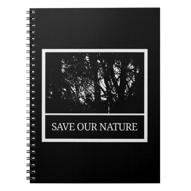 Notebook in black and white - Nature Conservation  (Front)