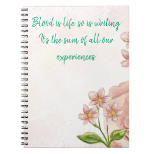 Notebook Inspirational Writing Quote