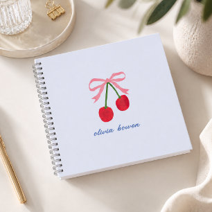 Notebook Journal   Cherry Coquette Bow Cute