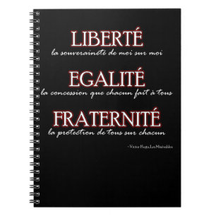 Notebook: Liberté, Egalité, Fraternité Notebook