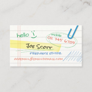 Notebook Page Business Card #02